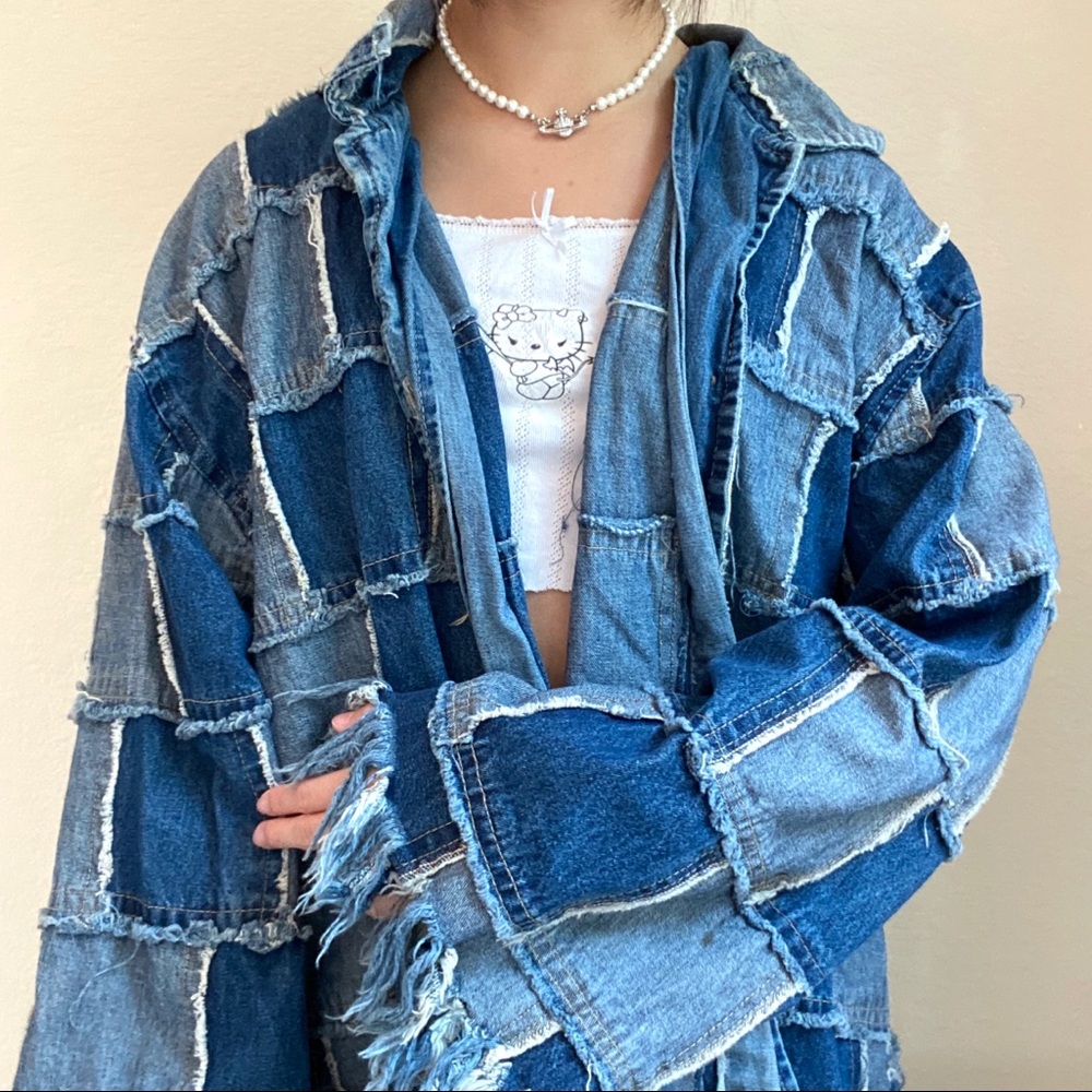 Patchwork denim jacket